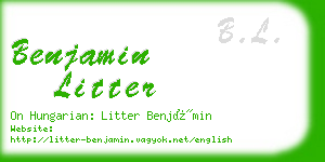 benjamin litter business card